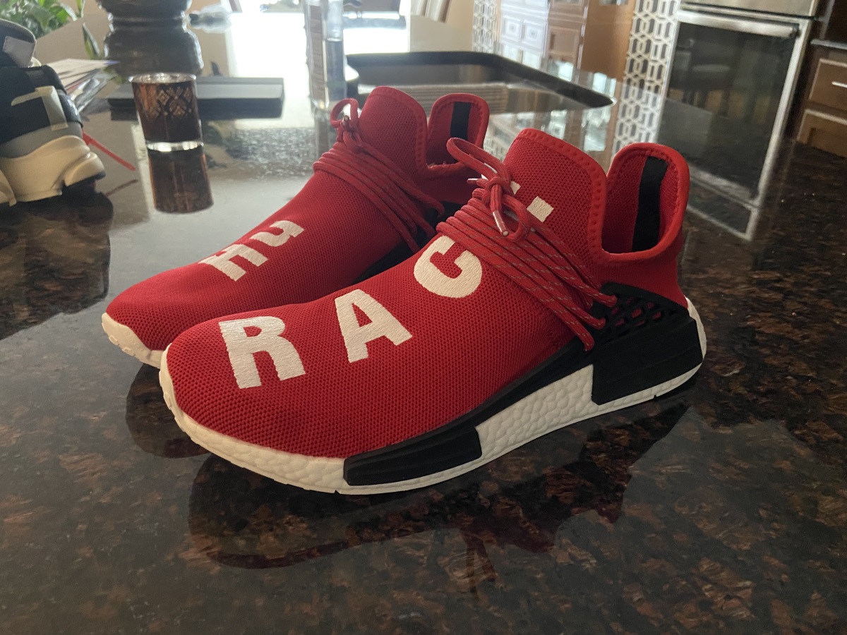 Adidas NMD HU Pharrell Human Race Scarlet photo review