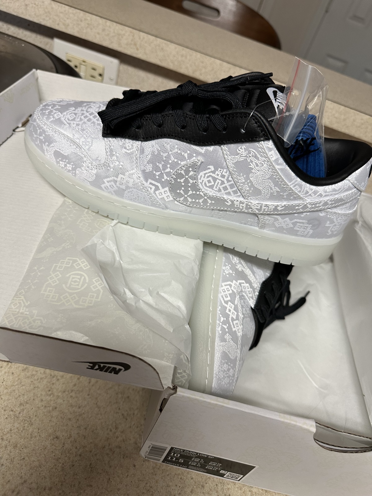 Fragment Design × CLOT × Nike Dunk Low photo review