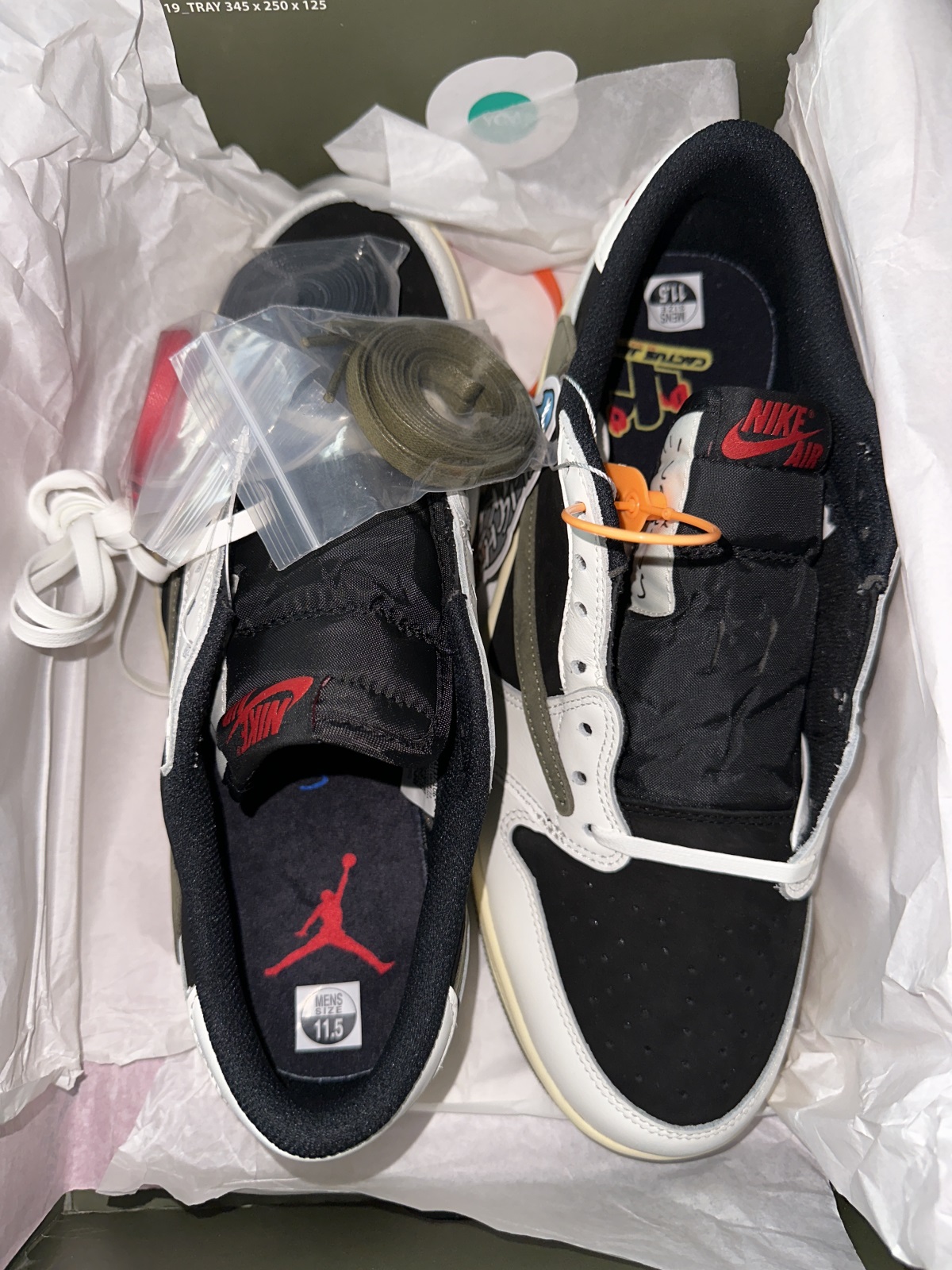 Travis Scott x Air Jordan 1 Low OG SP WMNS Olive (LN5 A1 Batch) photo review