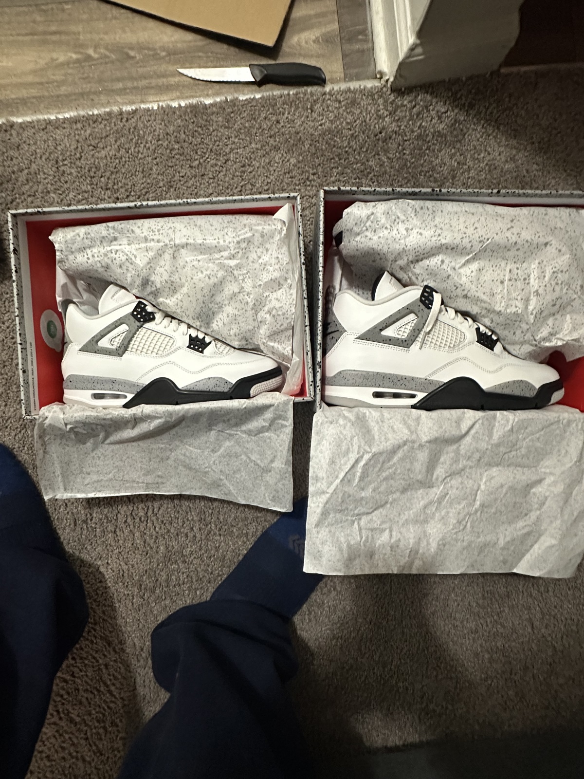 Air Jordan 4 Retro OG 'White Cement' 2025 (Ln5 A1) photo review