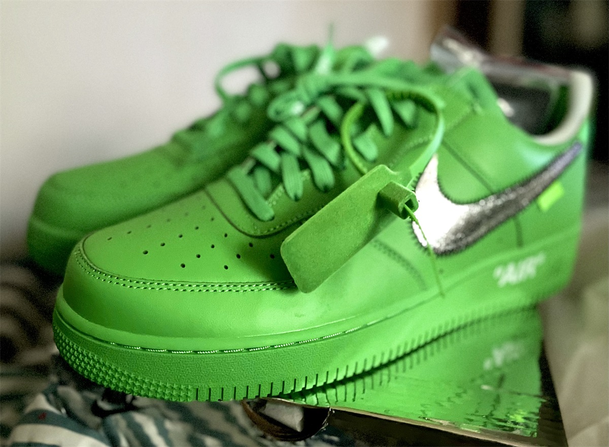 Nike Air Force 1 Low Off-White Light Green Spark photo review
