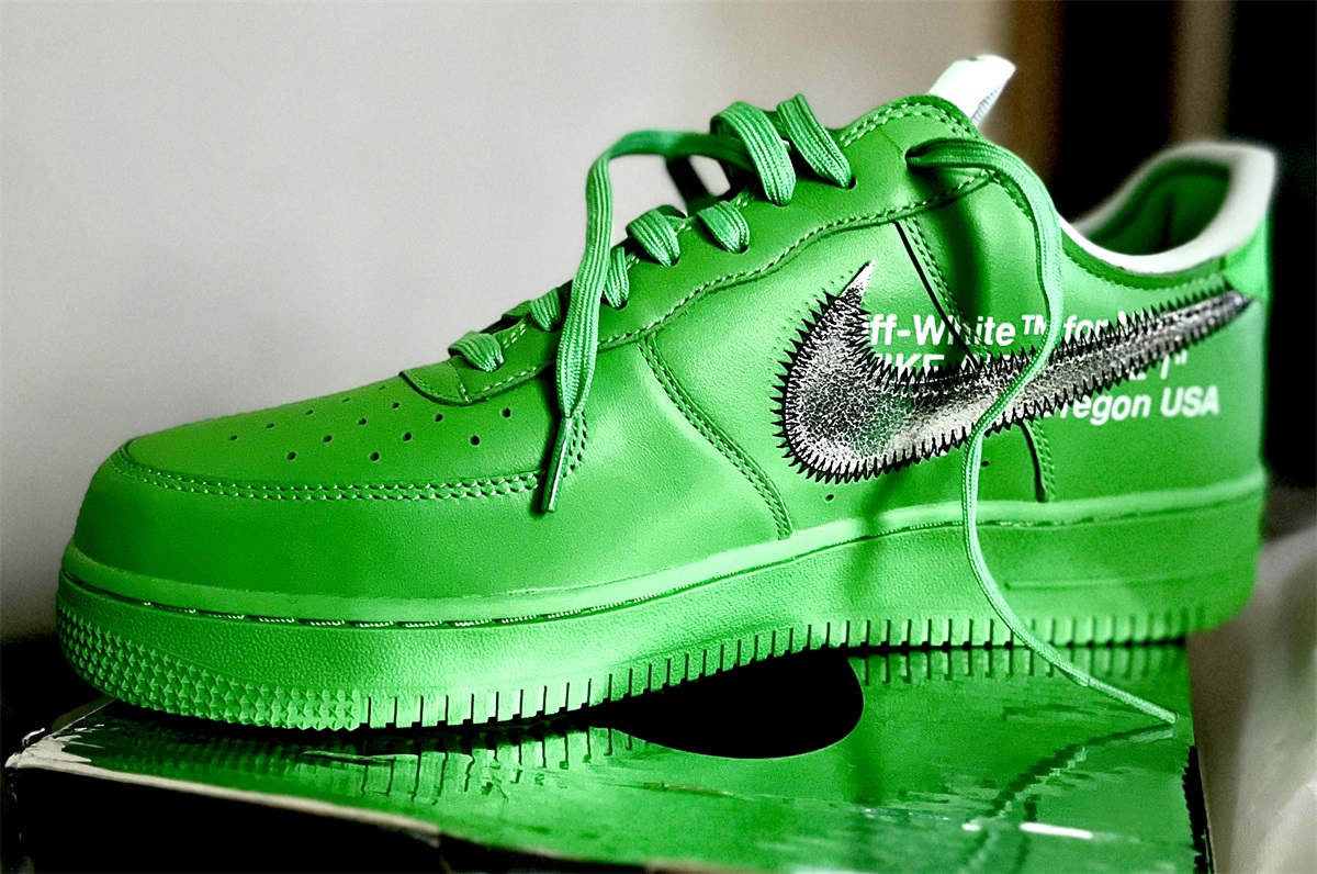Nike Air Force 1 Low Off-White Light Green Spark photo review