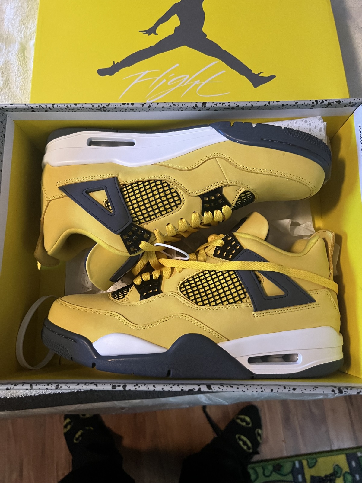 Air Jordan 4 Retro LS Lightning 2021 (LN5 A1 Batch) photo review