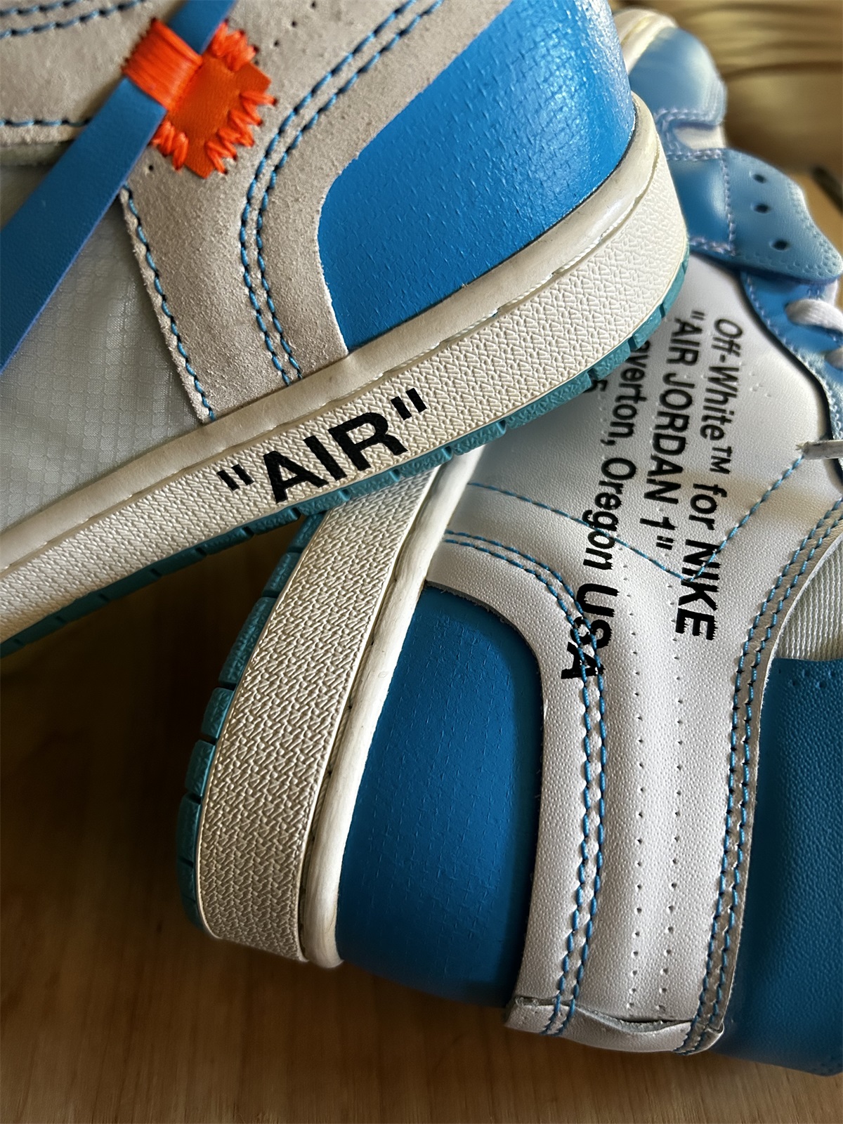 Off white X Air Jordan 1 UNC NRG 2018 (LN5 A1 Batch) photo review