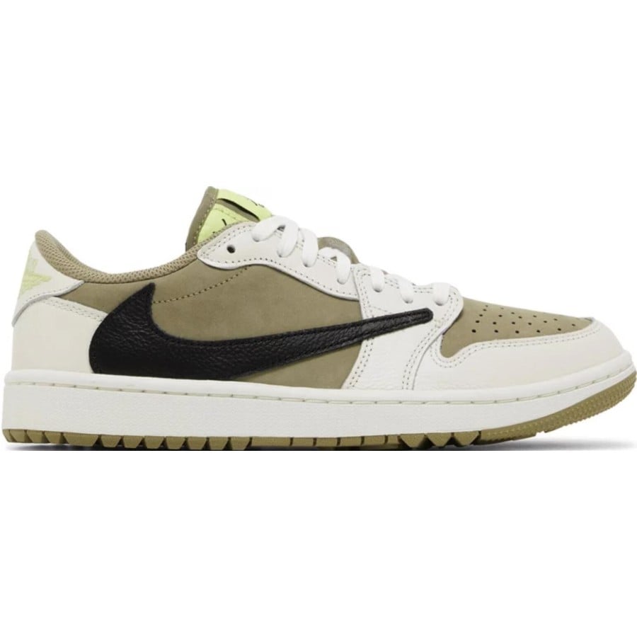 Travis Scott x Air Jordan 1 Low Golf Neutral Olive(A1)
