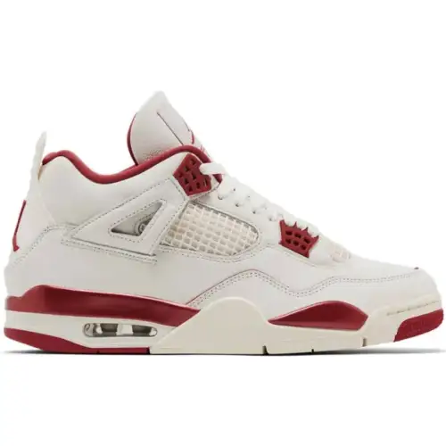 Jordan 4 Retro Pale Ivory Sierra Red WMNS