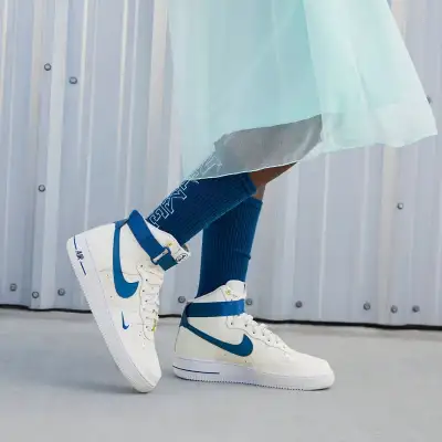 Nike Air Force 1 High SE ’40th Anniversary – Sail Blue Jay’