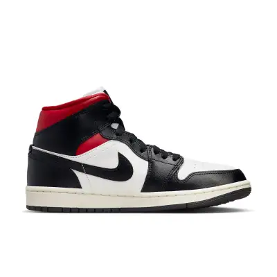 Air Jordan 1 Mid ‘Black Sail Gym Red’