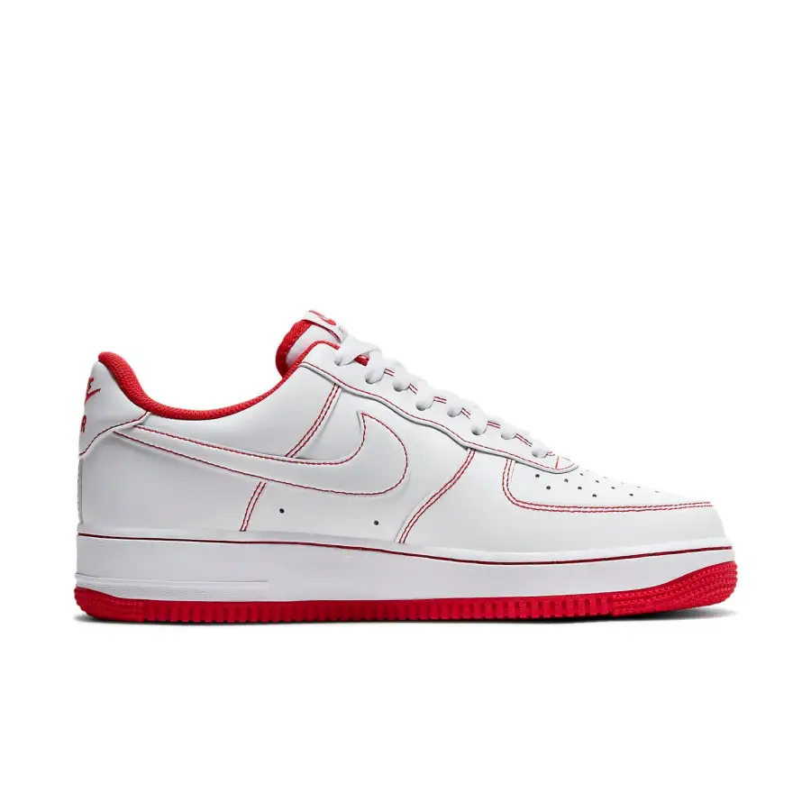 Nike Air Force 1 ’07 ‘Contrast Stitch – White University Red’