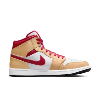 Air Jordan 1 Mid ‘Light Curry Cardinal Red’