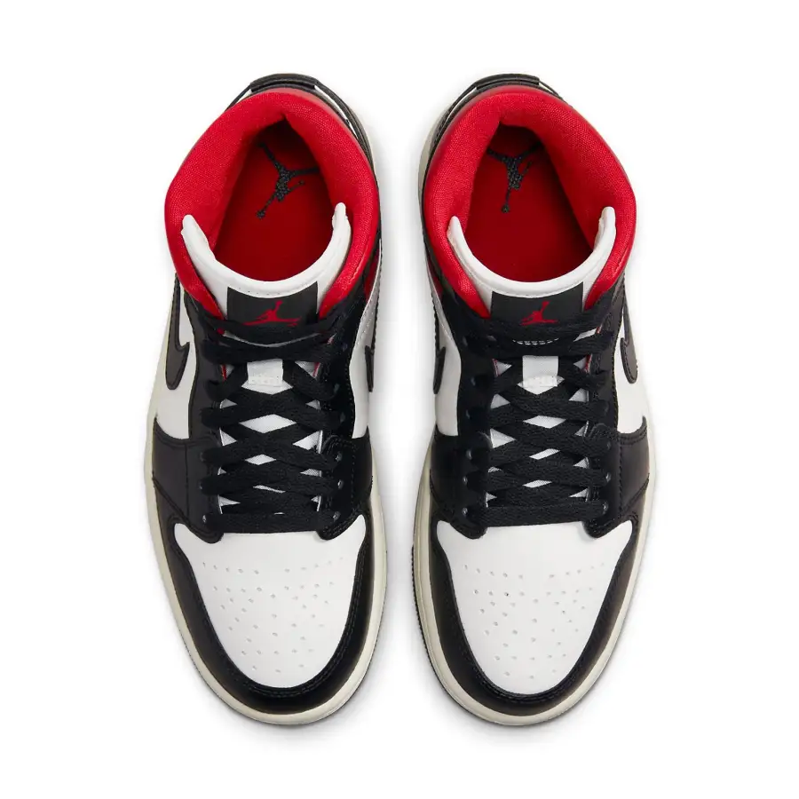 Air Jordan 1 Mid ‘Black Sail Gym Red’