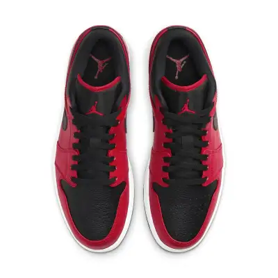 Air Jordan 1 Low ‘Reverse Bred Pebbled Swoosh’
