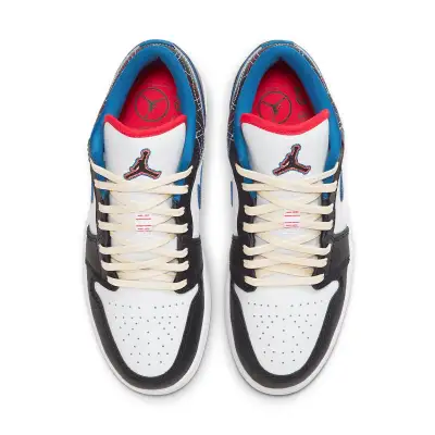 Air Jordan 1 Low ‘White Industrial Blue Siren Red’