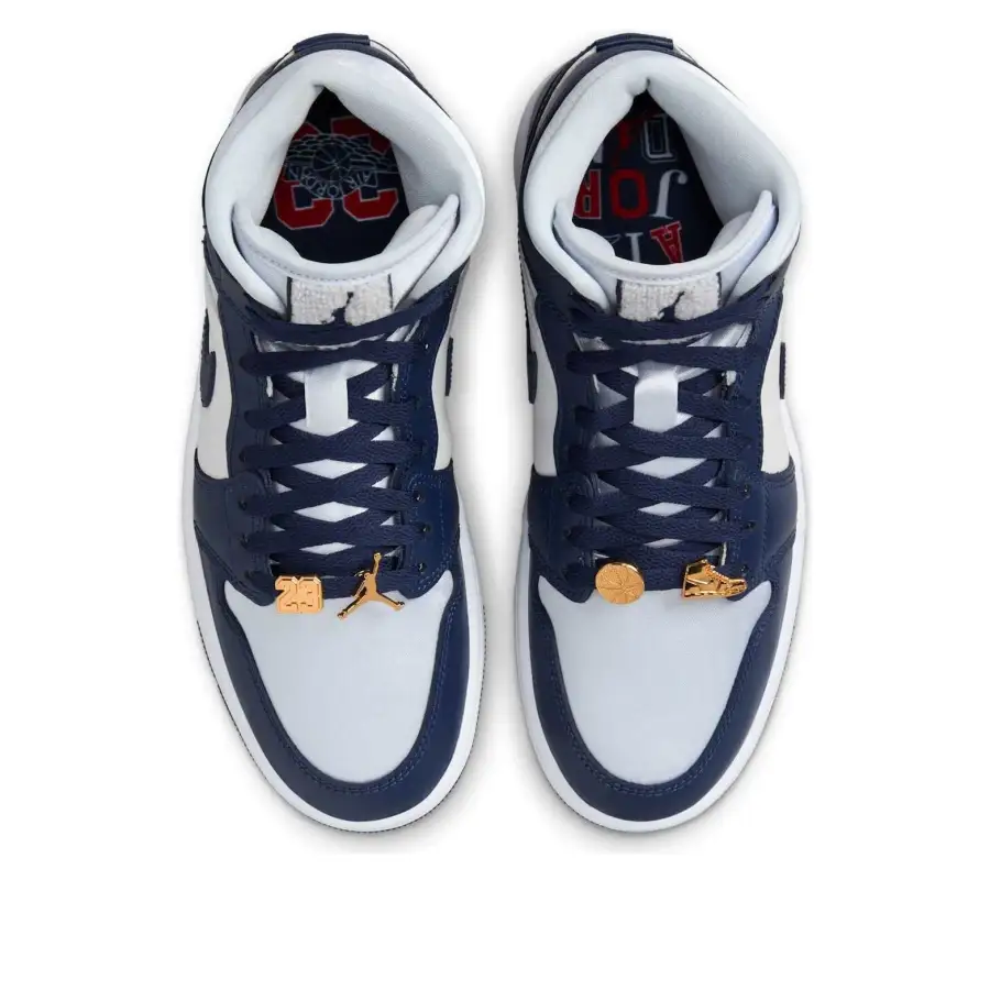 Air Jordan 1 Mid SE ‘Football Grey White Midnight Navy’
