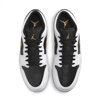 Air Jordan 1 Low ‘White Black Metallic Gold Swoosh’