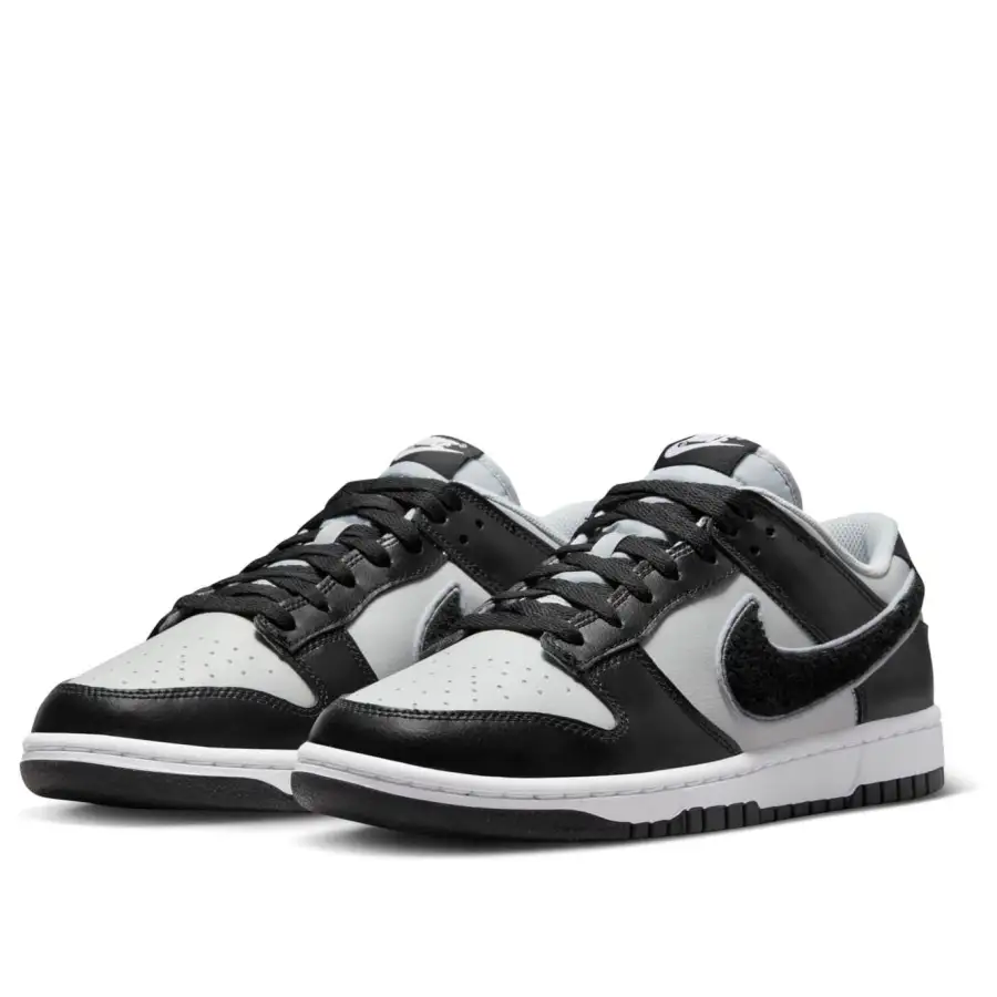 Nike Dunk Low ‘Chenille Swoosh – Black Grey Fog’