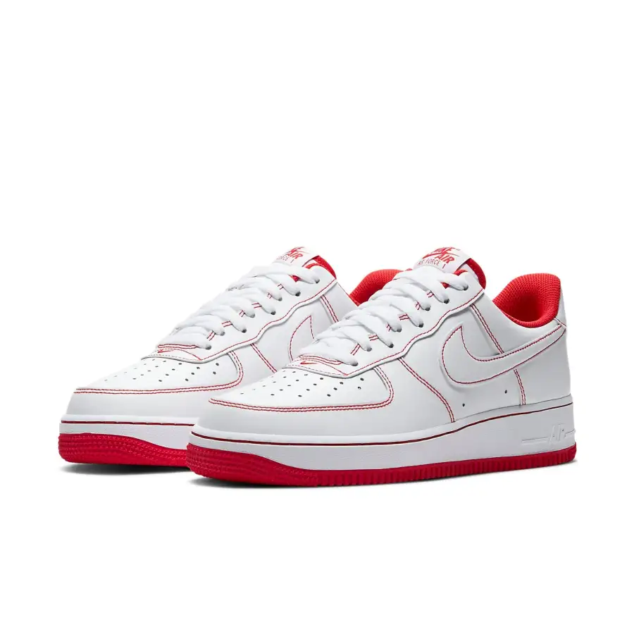 Nike Air Force 1 ’07 ‘Contrast Stitch – White University Red’