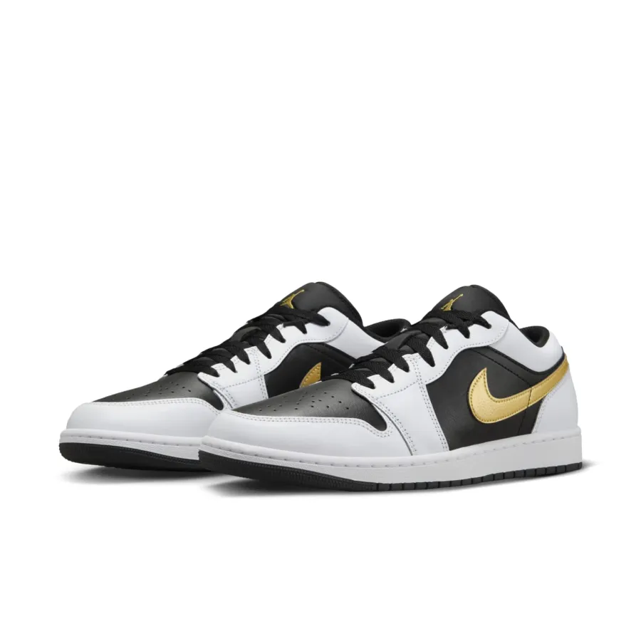 Air Jordan 1 Low ‘White Black Metallic Gold Swoosh’