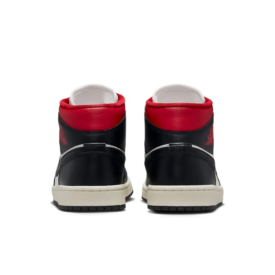 Air Jordan 1 Mid ‘Black Sail Gym Red’