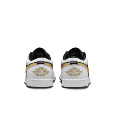 Air Jordan 1 Low ‘White Black Metallic Gold Swoosh’