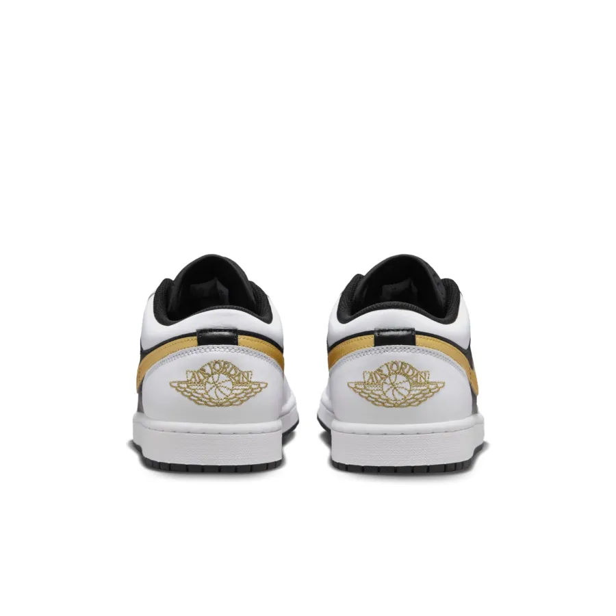 Air Jordan 1 Low ‘White Black Metallic Gold Swoosh’