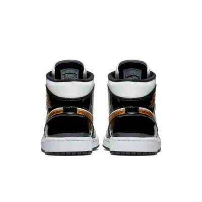 Air Jordan 1 Mid Patent ‘Black Gold’