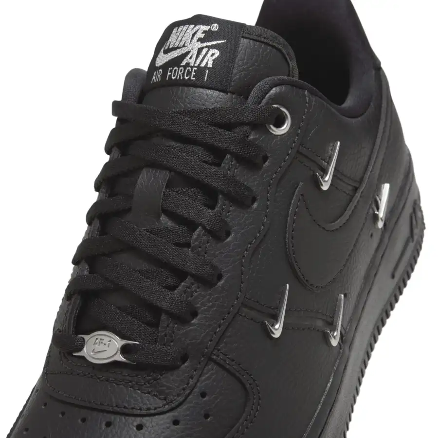 Nike Air Force 1 Low ‘Black Silver Mini Swoosh’