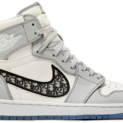 Dior x Air Jordan 1 High OG ‘White Wolf  Grey’