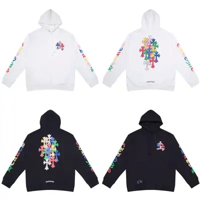 CHROME HEARTS BLACK WHITE  HOODIE k-71