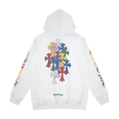 CHROME HEARTS BLACK WHITE ZIP UP HOODIE S-1