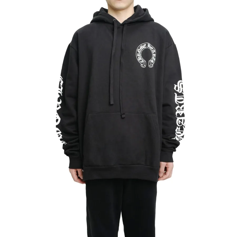 CHROME HEARTS BLACK WHITE ZIP UP HOODIE S-11