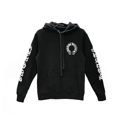 CHROME HEARTS BLACK WHITE ZIP UP HOODIE S-11