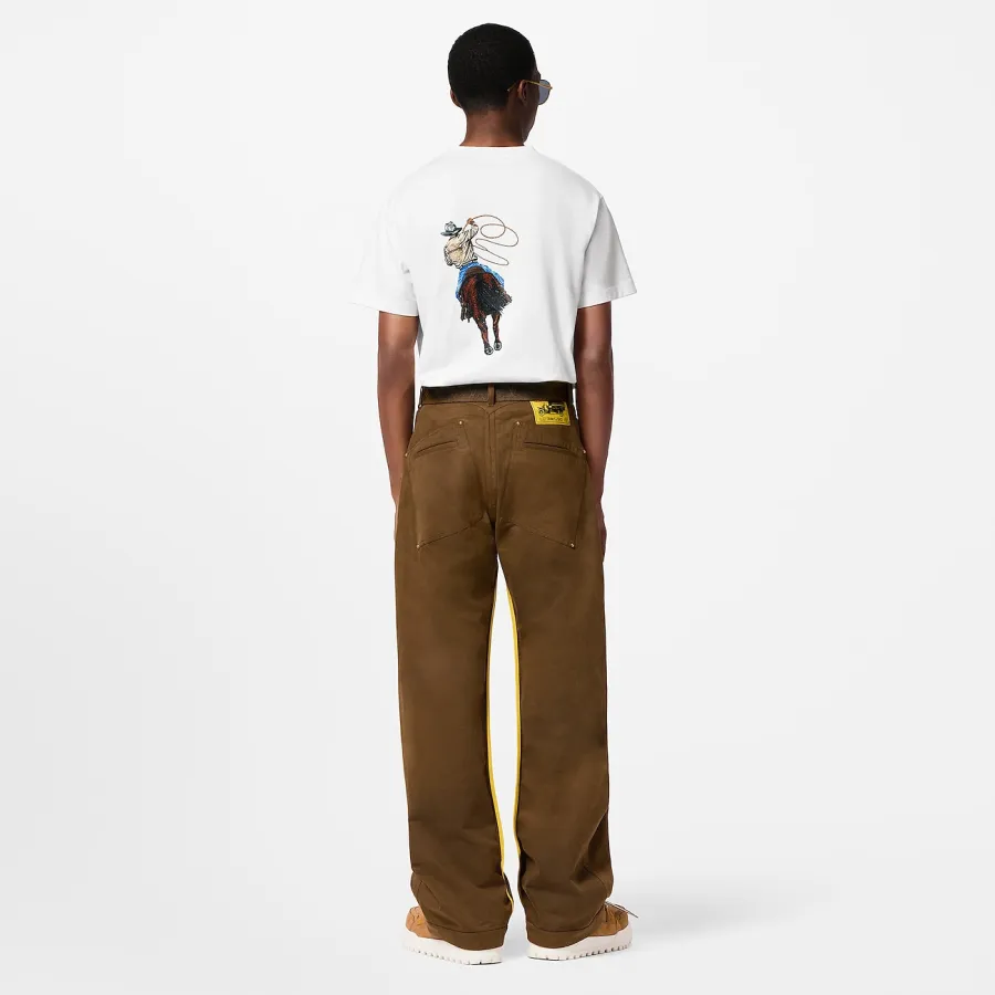 LV EMBELLISHED GRAPHIC COTTON T-SHIRT-1