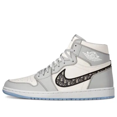Dior x Air Jordan 1 High OG ‘White Wolf  Grey’