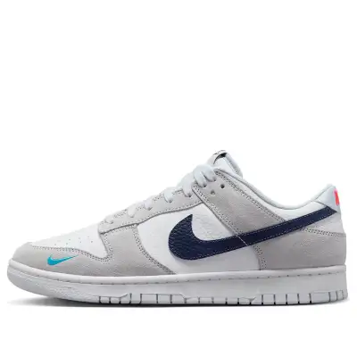 Nike Dunk Low ‘Mini Swoosh – White Grey Navy Aqua’