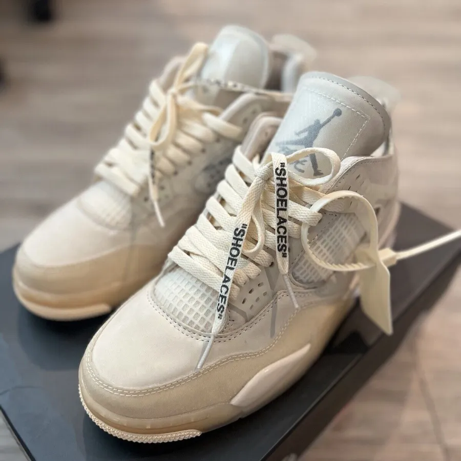 Air Jordan 4 x Off-White SP ‘Sail’ photo review